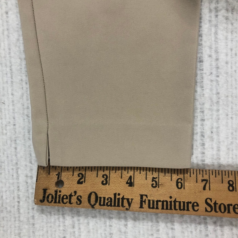 White House Black Market Tan Khaki Slim Ankle Pants Womens 4 Slit Hem WHBM‎ - Picture 5 of 8